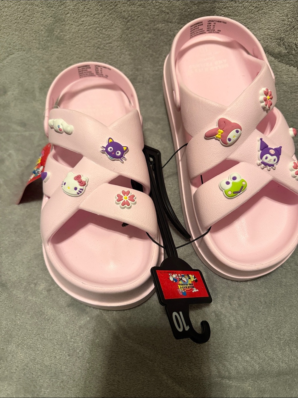 Hello Kitty Pink Kids Sandals with Character Charms